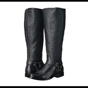 Frye Phillip Harness Riding Tall Black Boots